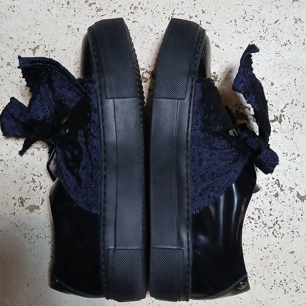 Attilio Giusti Leombruni Platform Pattern Leather Sneakers Size 37 Women's - Picture 4 of 8